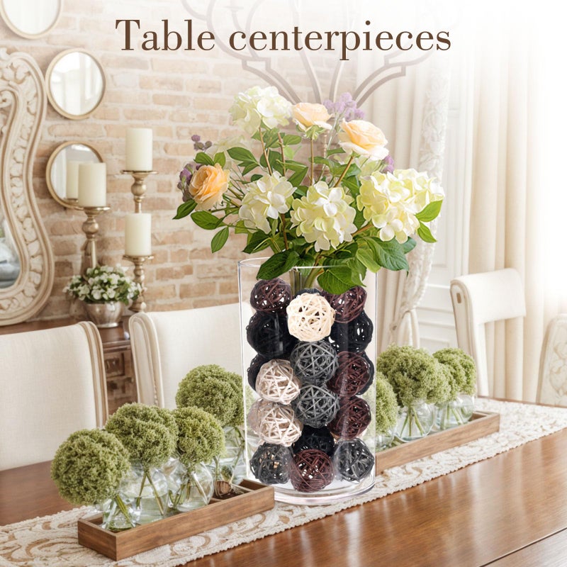 DomeStar 24PCS Brown Decorative Balls for Bowl Centerpiece  2 Inch Rattan Balls Bowl Fillers Decor - Wicker Twig Orbs Spheres  Wedding Home Vase Table Decor - Image 4